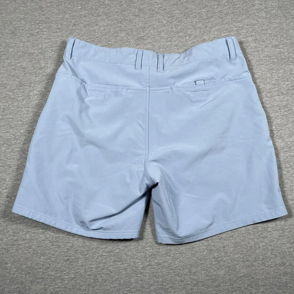 The North Face Chino Shorts Mens 34 Blue Microfiber Polyester Casual Golf